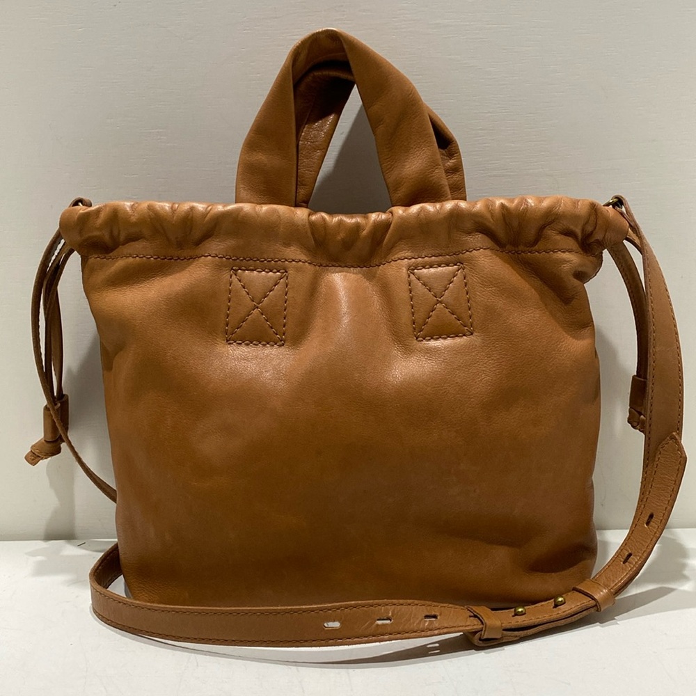 MADEWELL “The Piazza” Soft Tan Leather Tote/ Crossbody Bag
